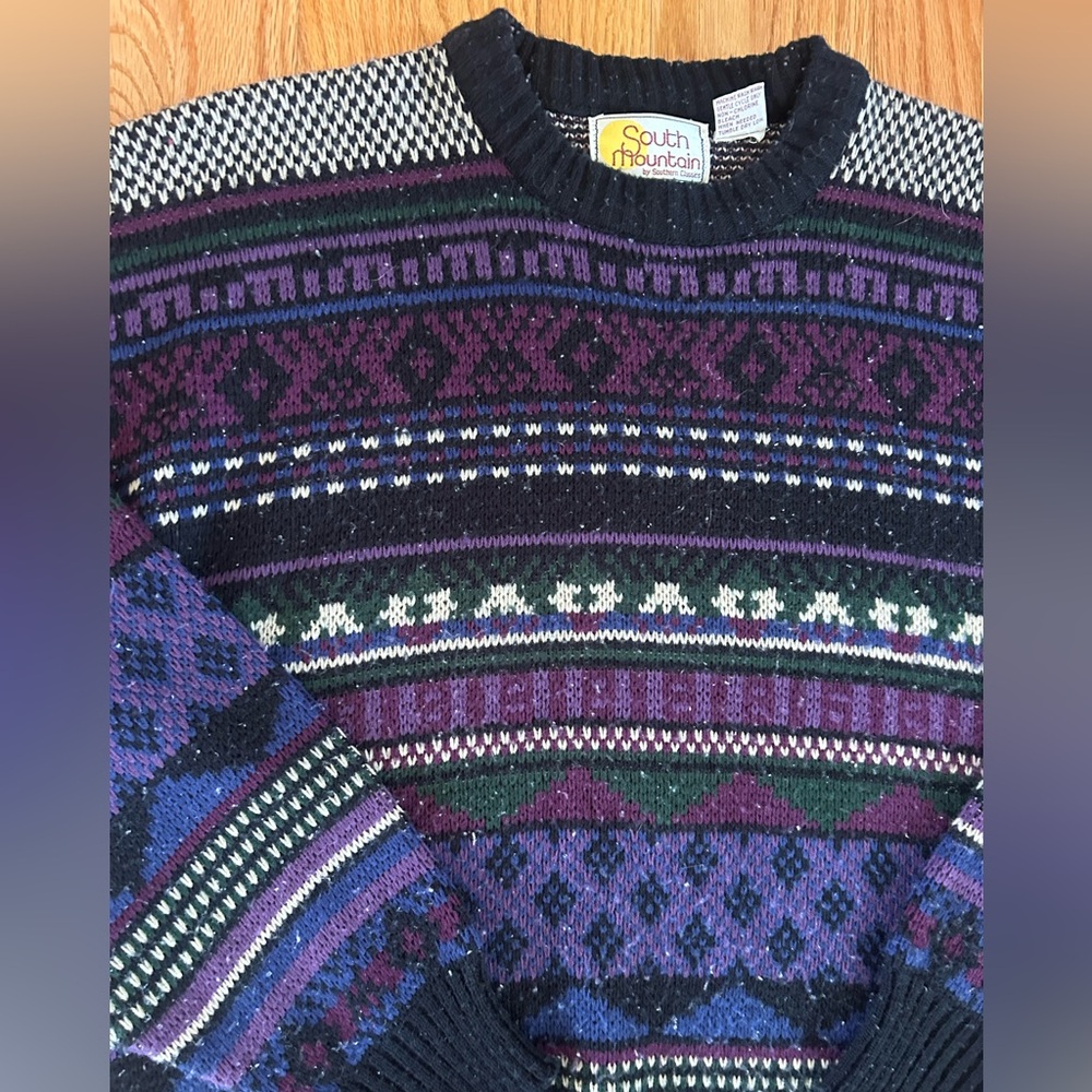 Vibrant Patterned Crewneck Sweater - Picture 2 of 5